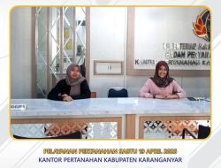 Kantor Pertanahan Kabupaten Karanganyar melaksanakan Kegiatan Pelayanan Pertanahan Akhir Pekan (PELATARAN)