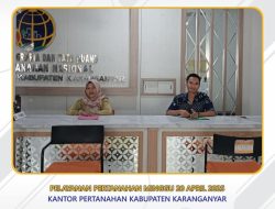 Kantor Pertanahan Kabupaten Karanganyar melaksanakan Kegiatan Pelayanan Pertanahan Akhir Pekan (PELATARAN)
