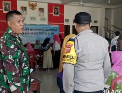 Koramil 1601 Indramayu Monitoring Bantuan Pelayanan Kesehatan Masyarakat Ring 1 PT.KPI RU-VI Balongan