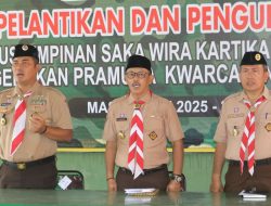 Meriah,Upacara Pelantikan dan Pembukaan Latihan Saka Wira Kartika Tahun 2025 di Ikuti 310 Peserta Kwaran Pramuka Se-Indramayu