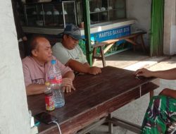 Babinsa Koramil 1605 Sukgumiwang Indramayu Bersama Warga Masyarakat Desa Gunungsari Bahas Kondusifitas Wilayah
