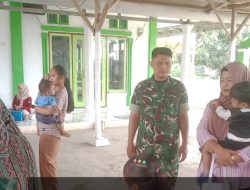 Babinsa Koramil 1602 Sindang Indramayu Monitoring Kegiatan Posyandu Desa Wanantara Kecamatan Sindang