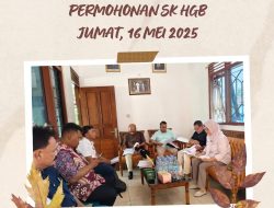 Kantor Pertanahan Kabupaten Karanganyar menyelenggarakan Sidang Pemeriksaan Tanah Permohonan SK HGB jangka waktu 30 tahun PT. Lemah Insan Mandiri