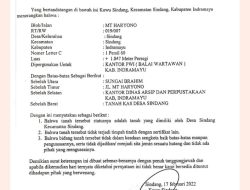 Pemda Indramayu Diduga Srobot Tanah Kas Desa Sindang