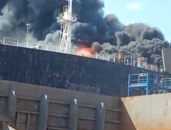 Kapal Tanker Bernama Federal 2 Terbakar Di PT ASL Shipyard   