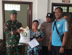 Babinsa Koramil 1601 Indramayu Monitoring Pendistribusian Bantuan Pangan-Cadangan Beras Pemerintah Desa Majakerta 