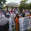 LSM Gapura Bersama PPPI Unras di Kejari Indramayu Menyikapi Dugaan Korupsi WaKil Bupati Indramayu, Syaefudin 