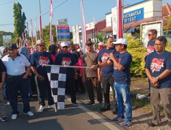 Meriah,Peringati HUT RI ke-80,Camat Rusyad Nurdin ST.M.SI,Pimpin Langsung Acara Jalan Santai Tingkat Kecamatan Juntinyuat Tahun 2025