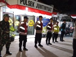 Cegah Tindak Pidana, Koramil 1609 Juntinyuat Indramayu Bersama Polsek Menggelar Apel Gabungan