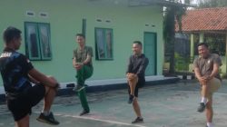 Pembinaan Fisik Anggota, Koramil 1608 Karangampel Indramayu Menggelar Olahraga Bersama 
