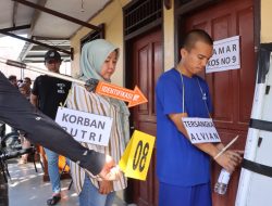 Polres Indramayu Gelar Rekonstruksi Kasus Pembunuhan Tersangka AS