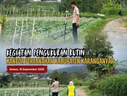 Kegiatan pengukuran rutin di Desa Berjo, Kecamatan Ngargoyoso, Kabupaten Karanganyar