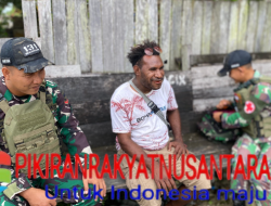 *Peduli Warga Perbatasan Papua, Satgas Yonif 131/Brajasakti Gelar Pengobatan di Kampung Ampas*
