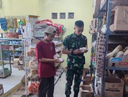 Babinsa Koramil 1603 Lohbener Melaksanakan Pemantauan Harga Kebutuhan Pokok Sembako