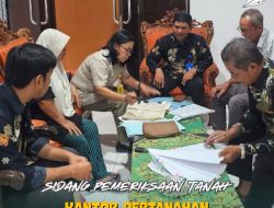 Kantor Pertanahan Kabupaten Karanganyar melaksanakan Sidang Pemeriksaan Tanah A di Desa Pulosari, Kecamatan Kebakkramat