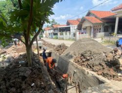 Satgas TMMD Laksanakan Pembuatan Drainase di Desa Longok Kecamatan Sliyeg