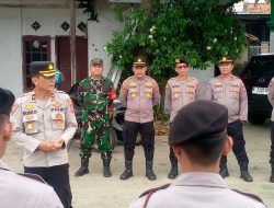 Danramil 1603 Lohbener Bersama Anggota dan Polisi Melaksanakan Apel Persiapan Aksi Masa Damai 