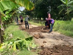 Satgas TMMD ke-126 Laksanakan Pembangunan Jalan Rabat Beton di Blok Sicondol Desa Longok