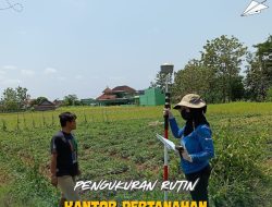 Kantor Pertanahan Kabupaten Karanganyar Menyelenggarakan Kegiatan Pengukuran rutin di Desa Bejen