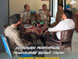 Tim Kantor Pertanahan Kabupaten Karanganyar Melaksanakan Koordinasi Permohonan Pengukuran Bidang Tanah bersama Kepala Kelurahan Kalisoro