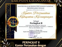 Kantor Pertanahan Kabupaten Karanganyar Raih 5 Penghargaan di Monev Kinerja 2025