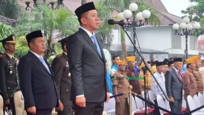 Bupati Karawang Pimpin Langsung Upacara Peringatan Hari Sumpah Pemuda Ke-97 di Lapangan Plaza Pemda Karawang