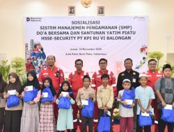 Scurity PT KPI RU VI Balongan di Jumat Berkah Gelar Santunan ke 50 Anak Yatim di Sekitar Kilang