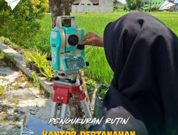 Kantor Pertanahan Kabupaten Karanganyar menyelenggarakan kegiatan pengukuran tanah rutin di Desa Kaliwuluh, Kecamatan Kebakkramat, Kabupaten Karanganyar