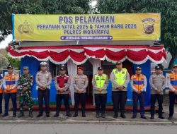 Koramil 1611 Losarang Melaksanakan Apel Pengamanan Natal Tahun 2025 Dan Tahun Baru 2026 Di POS UPKB Losarang 