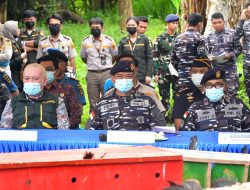 TNI AL – DANKODAERAL VIII PIMPIN PEMUSNAHAN BARANG TEMUAN ILEGAL BERSAMA BALAI KARANTINA HEWAN, IKAN DAN TUMBUHAN (BKHIT) PROVINSI SULAWESI UTARA