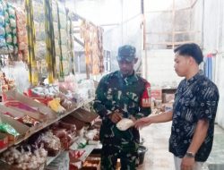 Koramil 1603 Lohbener Laksanakan Pemantauan Harga Kebutuhan Bahan Pokok Di Wilayah Binaan 