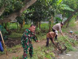 Cegah Kebanjiran Musim Penghujan, Pemdes Dan Koramil 1610 Krangkeng Serta Warga Masyarakat Menggelar Opsi 