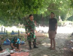 Komsos Anggota Koramil 1601/Indramayu di wilayah Binaan Desa Pabeanudik