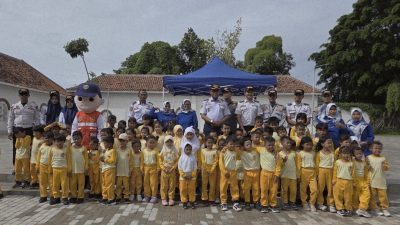 Dishub Indramayu Mensosialisasikan Program SALUD Bersama Siswa Siswi TK Trisula Pertiwi