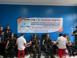 Sinergi TNI dan Insan Pers,Kodim 0616 Indramayu Laksanakan Donor Darah di HPN 2026