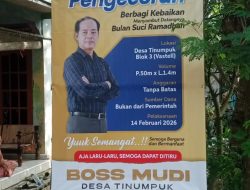 Menyambut Ramadhan 2026,Bos Mudi Bangun Jalan Desa Tinumpuk Dengan Dana Pribadi