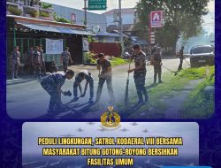 Satrol Kodaeral VIII Gelar Karya Bakti Gerakan Indonesia Asri di Kecamatan Aertembaga
