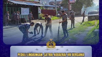 Satrol Kodaeral VIII Gelar Karya Bakti Gerakan Indonesia Asri di Kecamatan Aertembaga