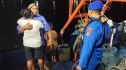 Gerak Cepat Ditpolairud Polda Sulut Evakuasi Nelayan Hilang di Selat Lembeh, Ditemukan Selamat