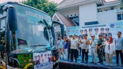 Pemkab Karawang Lepas 1.197 Peserta Mudik Gratis 2026, Suasana Haru Warnai Keberangkatan