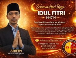 Ketua LSM BIN DPD Jawa Timur Ucapkan Selamat Hari Raya Idul Fitri 1447 H, “Mari Pererat Silaturahmi dan Sebarkan Kebaikan”