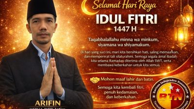 Ketua LSM BIN DPD Jawa Timur Ucapkan Selamat Hari Raya Idul Fitri 1447 H, “Mari Pererat Silaturahmi dan Sebarkan Kebaikan”