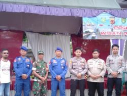 Koramil 1609/Juntinyuat Laksanakan PAM dan Monitoring di Pantai Legenda Tirtamaya, Ratusan Wisatawan Terpantau Aman