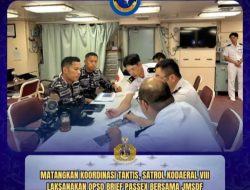 Satrol Kodaeral VIII dan Japan Maritime Self-Defense Force Gelar Opso Brief Jelang Passex di Laut Sulawesi