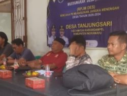 Babinsa Koramil 1608/Karangampel Hadiri Musdes RPJM dan Penetapan Lahan Koperasi di Tanjungsari