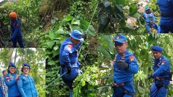 Ratusan Personel Ditpolairud Polda Sulut Jalani Latihan SAR Ekstrem di Bitung, Turun dari Ketinggian 50 Meter