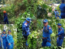 Ratusan Personel Ditpolairud Polda Sulut Jalani Latihan SAR Ekstrem di Bitung, Turun dari Ketinggian 50 Meter