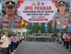 KESIAPAN PENUH! POLRES BITUNG GELAR APEL GELAR PASUKAN, KERAHKAN 374 PERSONEL GABUNGAN AMANKAN TAKBIRAN DAN IDUL ADHA 1447 H