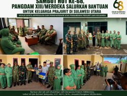 Sambut HUT ke-68, Pangdam XIII/Merdeka Salurkan Bantuan untuk Keluarga Prajurit di Sulawesi Utara