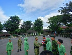 Kasdam XIII/Merdeka Pimpin Upacara Penyambutan 438 Personel Satgas Pamtas Yonif Raider 712/Wiratama di Bitung